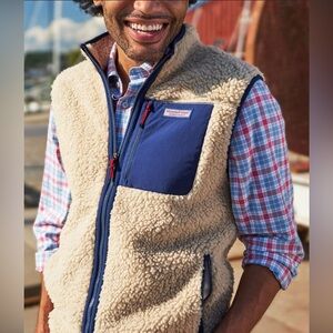 Vineyard Vines Stillwater Zip Front Fleece Vest